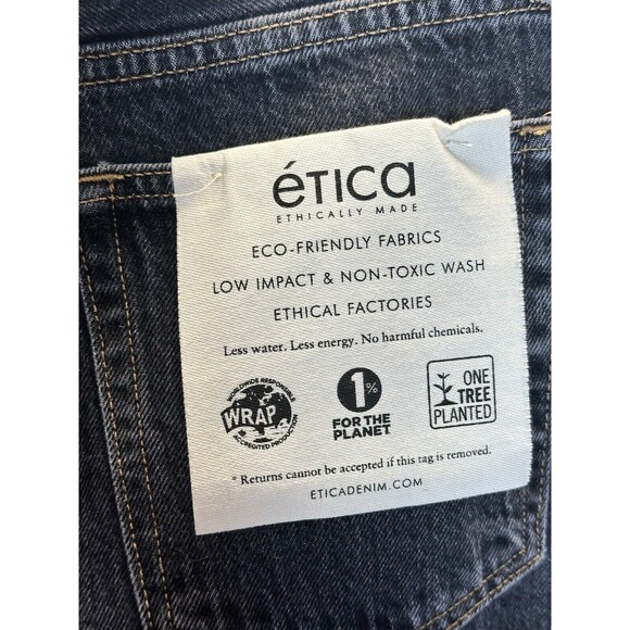 ETICA Estilia Pintuck Trousers In Black Mountain Size 24 NWT Jeans - Picture 7 of 11
